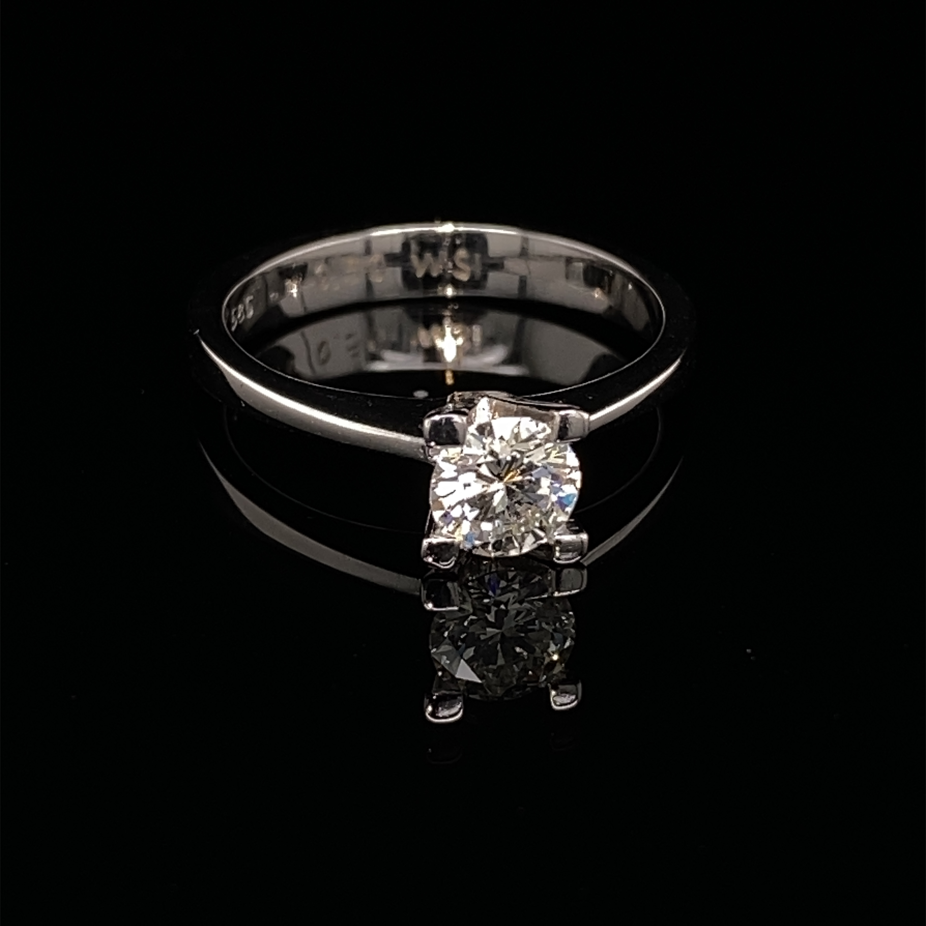 14K enstens ring 0.50ct. Wesselton - Si