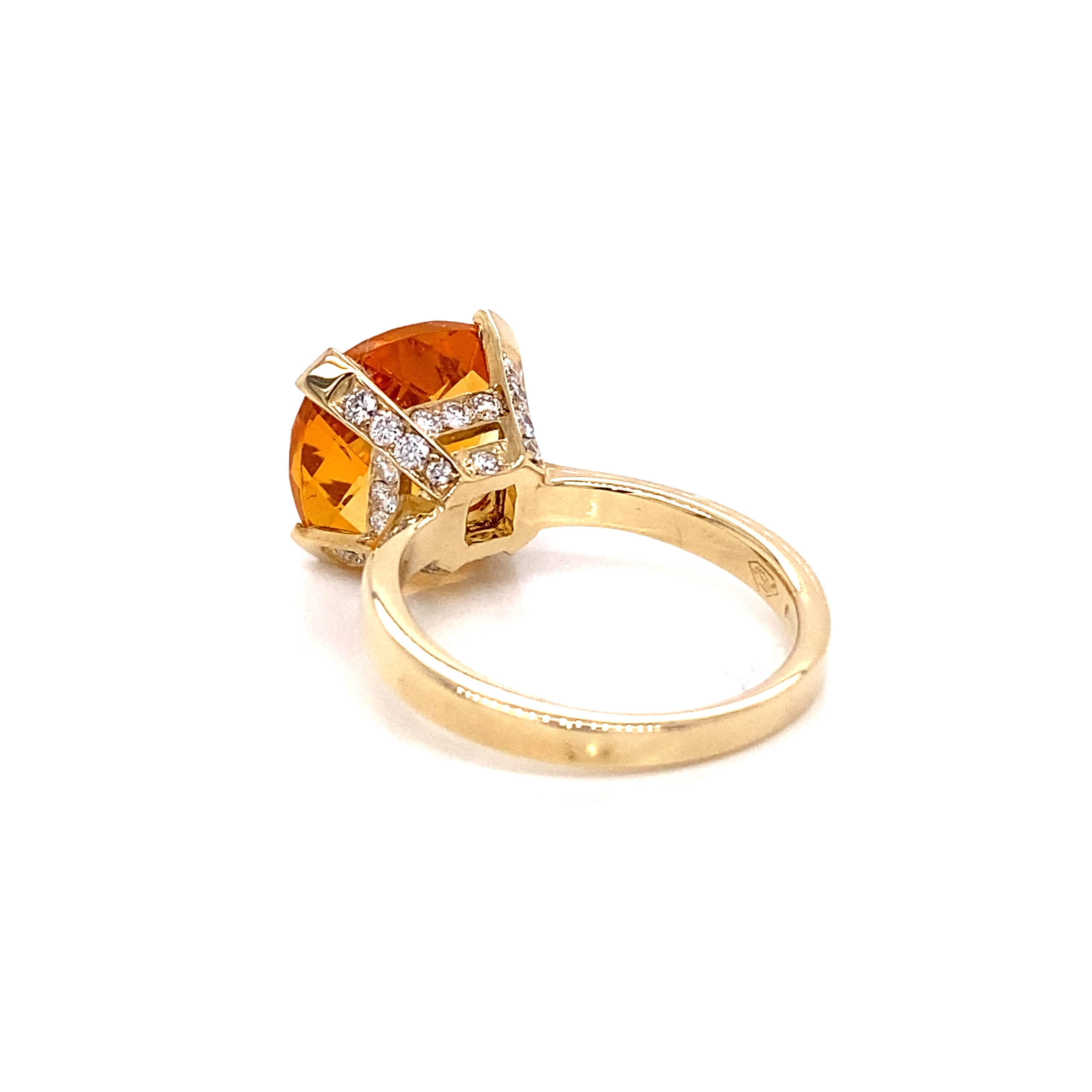 Golden Madeira Citrine & Diamonds