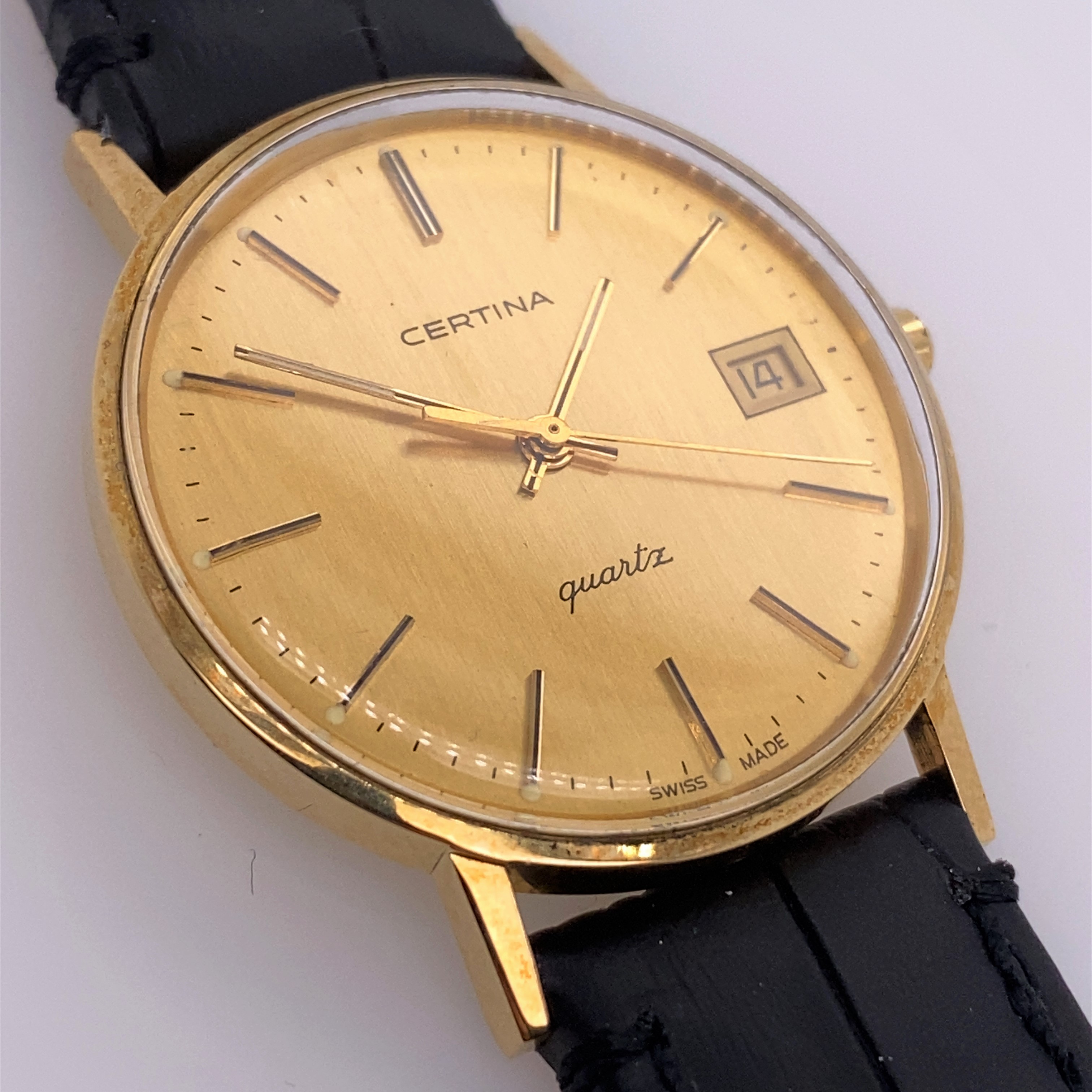 14K Klassisk Gull Certina armbåndsur 33.5mm
