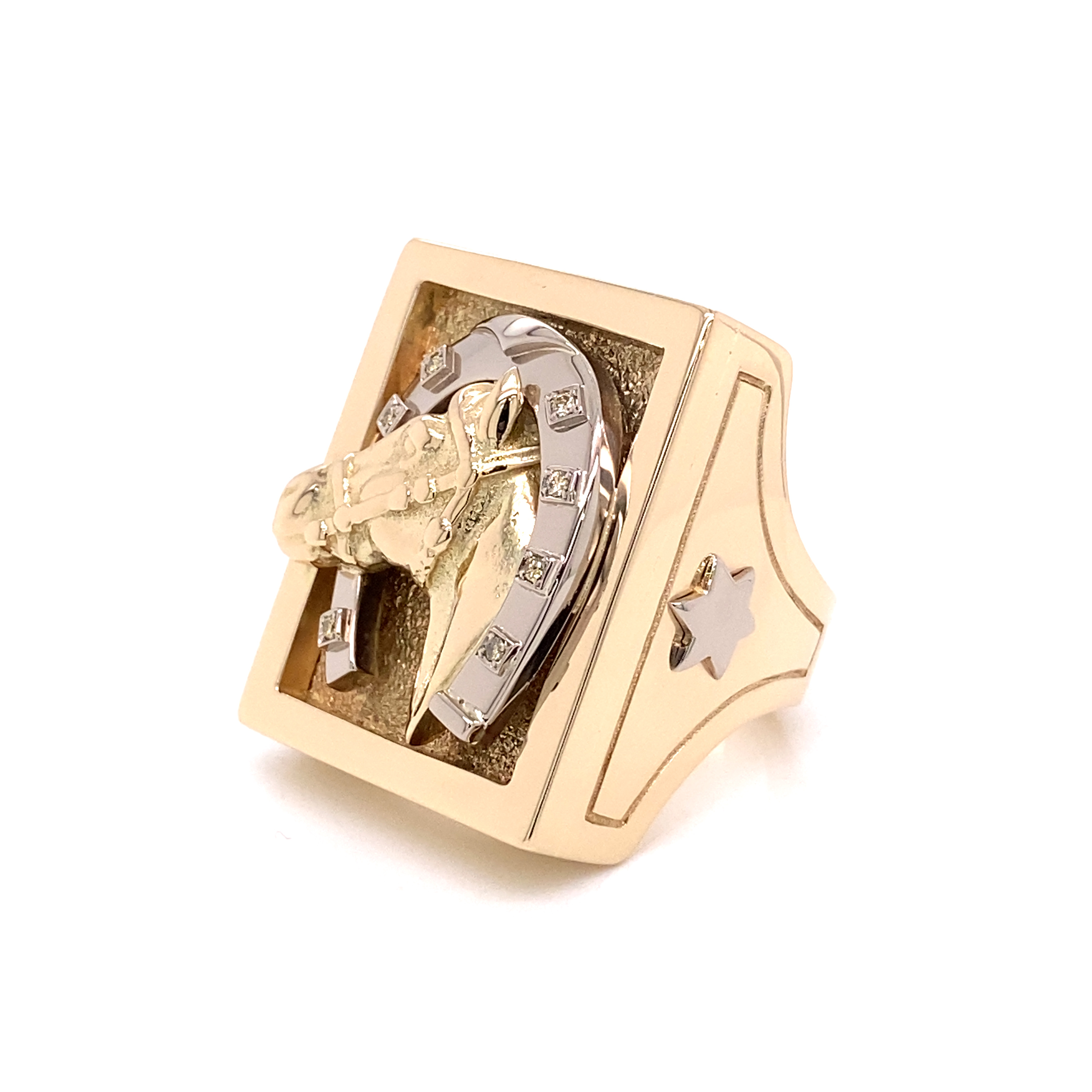 14K Handmande Horse Gold Ring