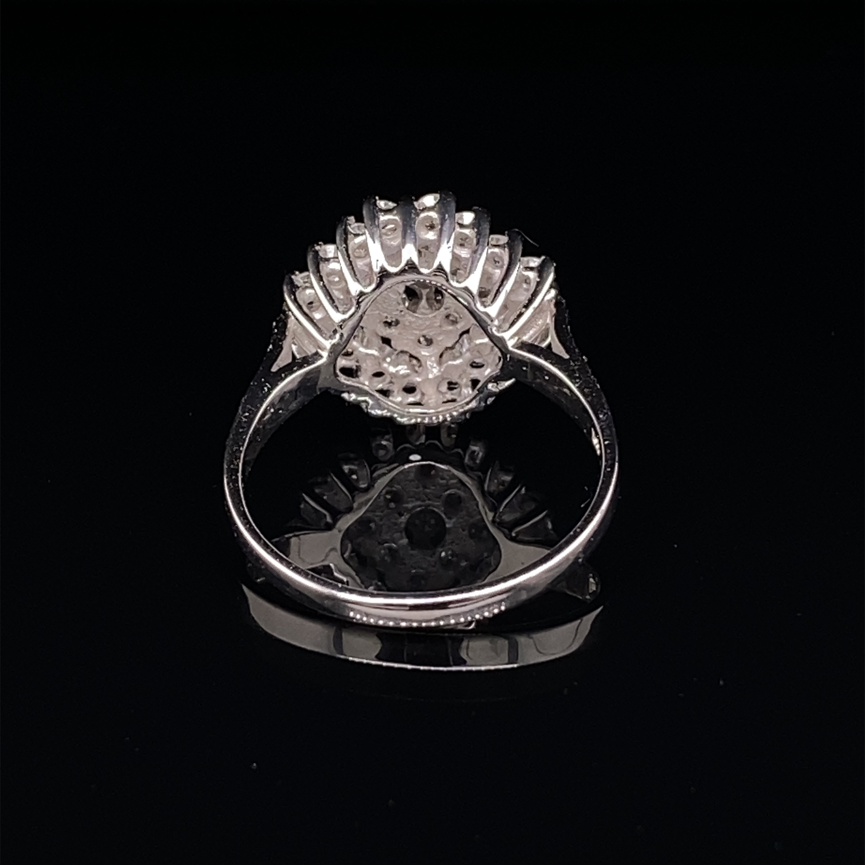 14K vintage cluster diamond ring