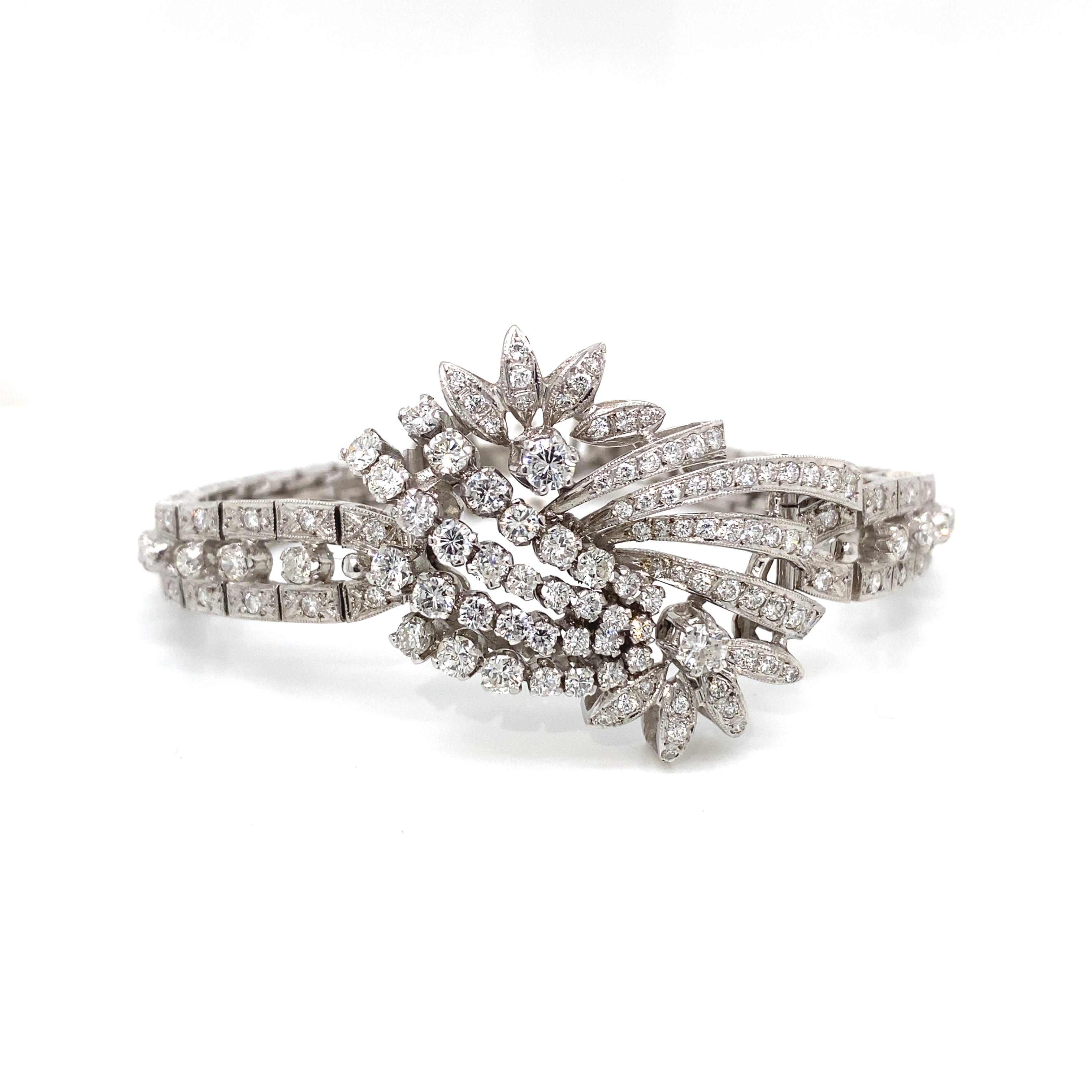 18K white gold diamond bracelet *239 diamonds*